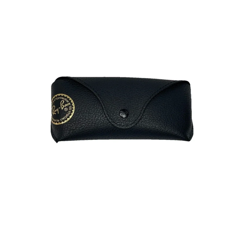 Ray Ban Black Leather Case for Aviator Sunglasses Snap Travel Carrying
